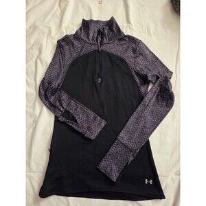 Under Armour Cold Gear Qualifier 1/4 Zip Pullover Black  Medium